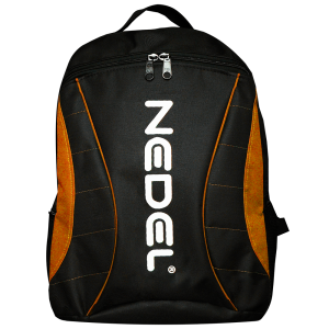 MOCHILA NEDEL PRETO X LARANJA